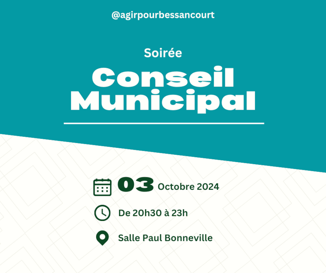 Ordre du Jour du Conseil Municipal du 03/10/2024