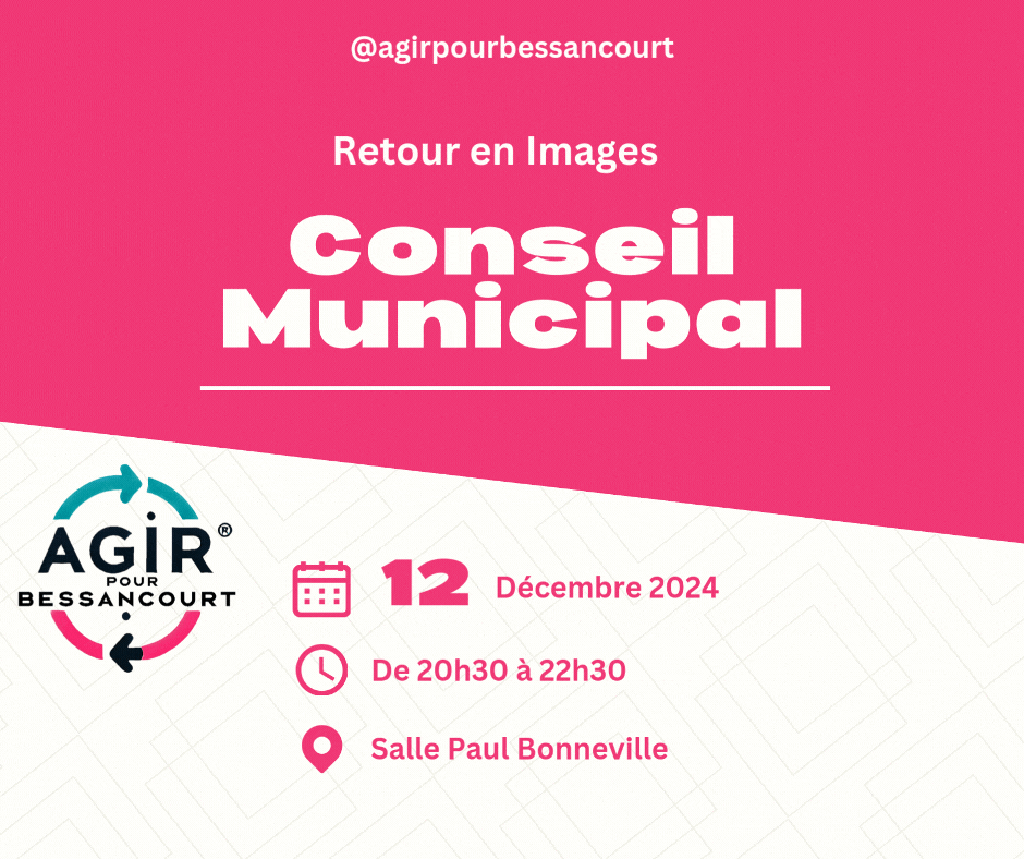 Retour  en images du Conseil Municipal du 12 décembre 2024