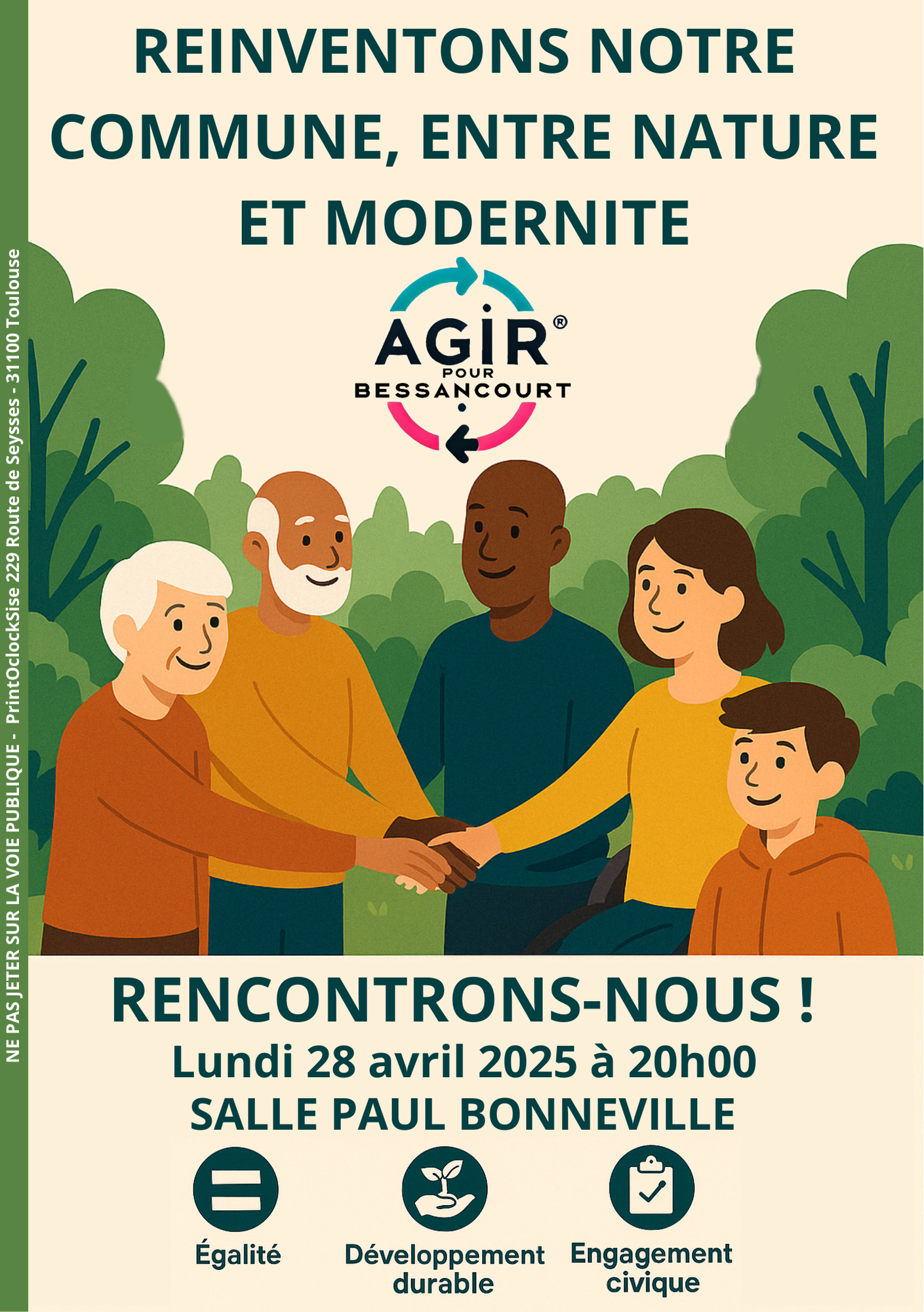 📢 Réunion publique – lundi 28 avril 2025 à 20h – Salle Paul Bonneville